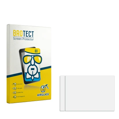 Front side of a product packaging with the brand logo BROTECT. Next to it is the corresponding screen protector.