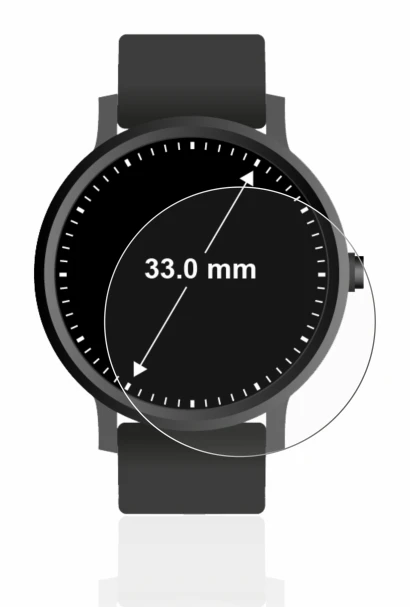 Image of the device Watches (Circular, ø: 33 mm) with a wide variety of screen protectors.