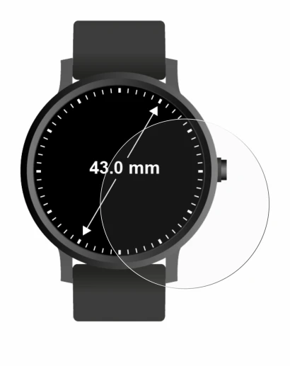 Image of the device Watches (Circular, ø: 43 mm) with a wide variety of screen protectors.