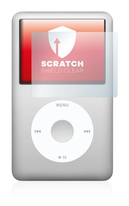 Image of the device Apple iPod Classic (6th. Gen.) with a wide variety of screen protectors.