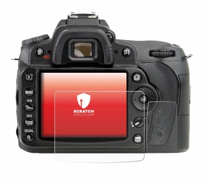 Image of the device Nikon D90 with a wide variety of screen protectors.