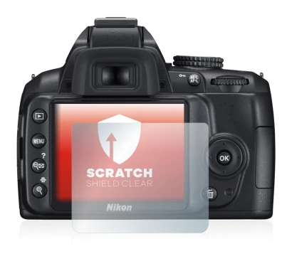 Image of the device Nikon D3000 with a wide variety of screen protectors.