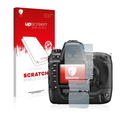 Front side of a product packaging with the brand logo upscreen. Next to it is the device Nikon D3S shown with the correspondin