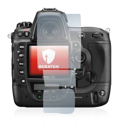 Image of the device Nikon D3S with a wide variety of screen protectors.