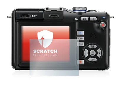 Image of the device Olympus PEN E-PL1 with a wide variety of screen protectors.