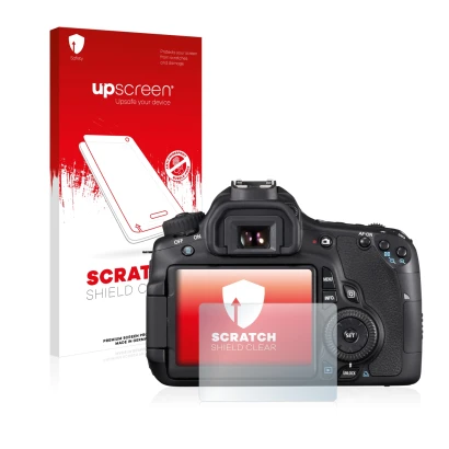 Front side of a product packaging with the brand logo upscreen. Next to it is the device Canon EOS 60D shown with the correspo