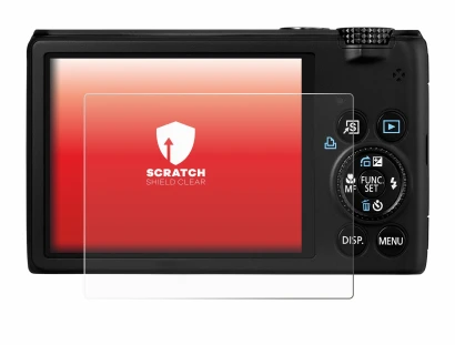 Image of the device Canon PowerShot S95 with a wide variety of screen protectors.