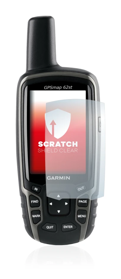 Image of the device Garmin GPSMAP 62st with a wide variety of screen protectors.