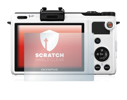 Image of the device Olympus XZ-1 with a wide variety of screen protectors.