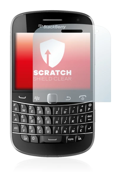 Image of the device RIM BlackBerry Bold Touch 9900 with a wide variety of screen protectors.