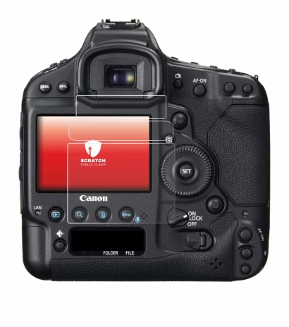 Image of the device Canon EOS 1D X with a wide variety of screen protectors.