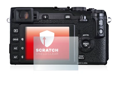 Image of the device Fujifilm X-E1 with a wide variety of screen protectors.