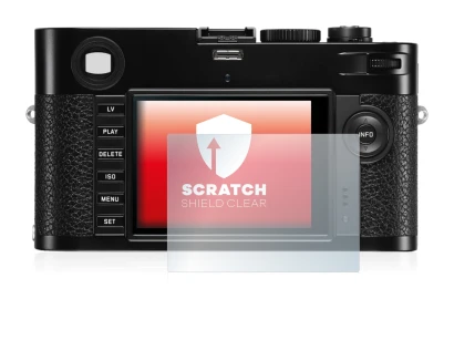 Image of the device Leica M (Typ 240) with a wide variety of screen protectors.