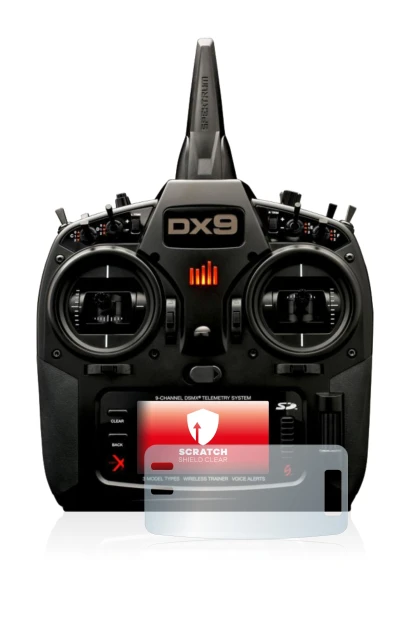 Image of the device Spektrum DX9 with a wide variety of screen protectors.