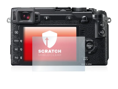 Image of the device Fujifilm X-E2 with a wide variety of screen protectors.