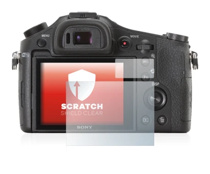 Image of the device Sony Cyber-Shot DSC-RX10 with a wide variety of screen protectors.