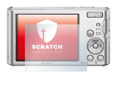 Image of the device Sony Cyber-Shot DSC-W830 with a wide variety of screen protectors.