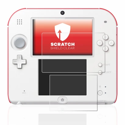 Image of the device Nintendo 2DS with a wide variety of screen protectors.