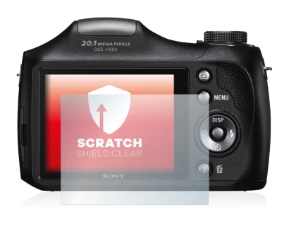 Image of the device Sony Cyber-Shot DSC-H300 with a wide variety of screen protectors.