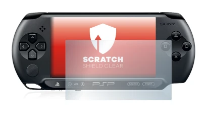 Image of the device Sony PSP 2000 with a wide variety of screen protectors.