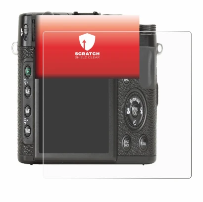 Image of the device Fujifilm X10 with a wide variety of screen protectors.