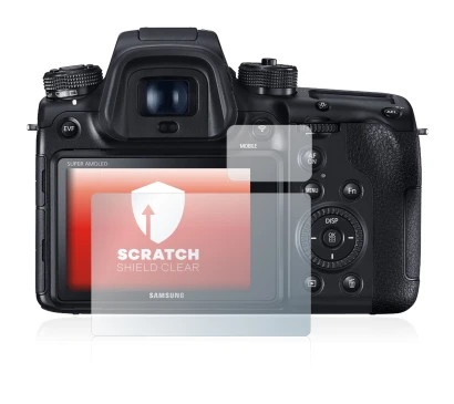 Image of the device Samsung NX1 with a wide variety of screen protectors.