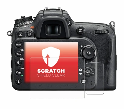 Image of the device Nikon D7200 with a wide variety of screen protectors.