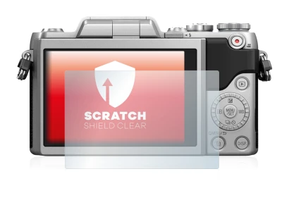 Image of the device Panasonic Lumix DMC-GF7 with a wide variety of screen protectors.