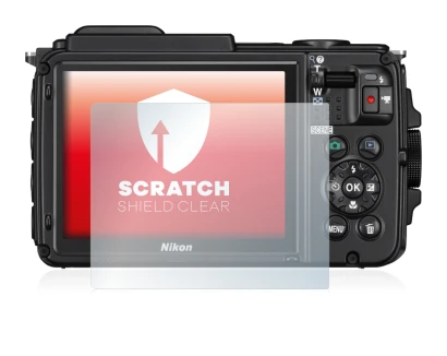Image of the device Nikon Coolpix AW130 with a wide variety of screen protectors.