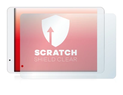 Image of the device Teclast X89HD with a wide variety of screen protectors.