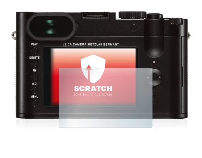 Image of the device Leica Q (Typ 116) with a wide variety of screen protectors.