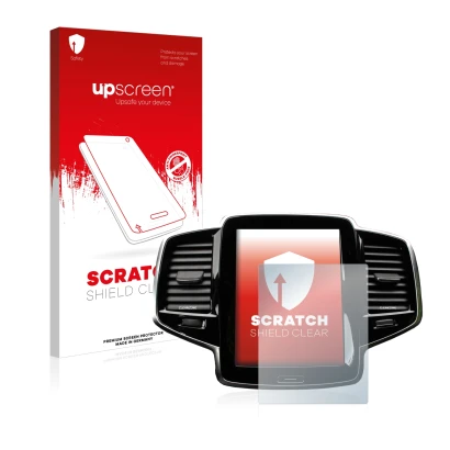 Front side of a product packaging with the brand logo upscreen. Next to it is the device Volvo XC90 Senus 2015-2017 shown with