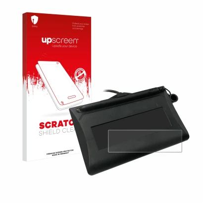 Front side of a product packaging with the brand logo upscreen. Next to it is the device Topaz T-LBK460-HSB-R shown with the c