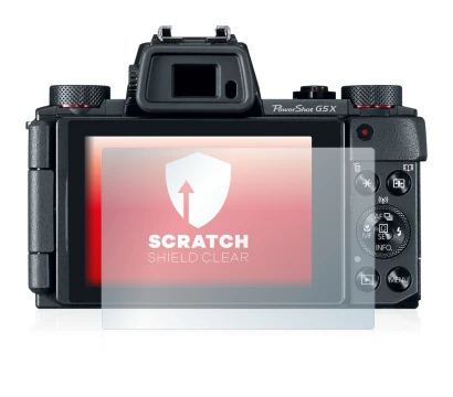 Image of the device Canon PowerShot G5 X with a wide variety of screen protectors.