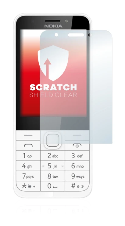 Image of the device Nokia 230 with a wide variety of screen protectors.