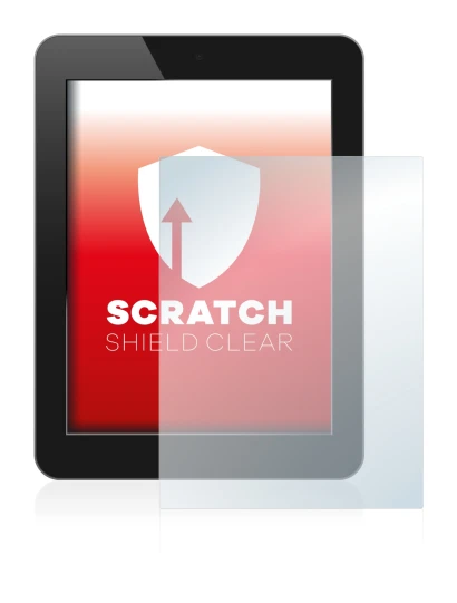 Image of the device with a wide variety of screen protectors.