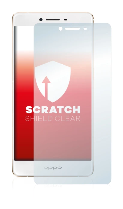 Image of the device Oppo R7s with a wide variety of screen protectors.