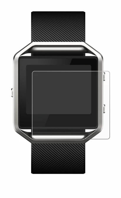 Image of the device Fitbit Blaze with a wide variety of screen protectors.