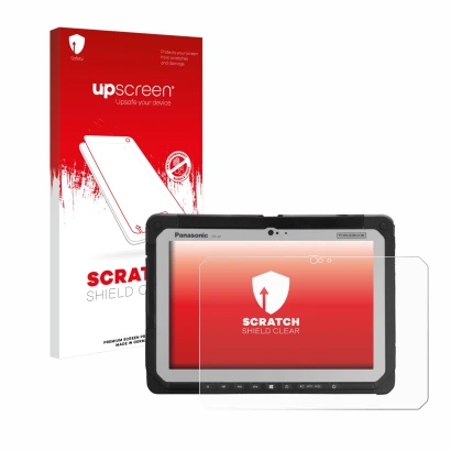 Front side of a product packaging with the brand logo upscreen. Next to it is the device Panasonic Toughbook CF-20 MK1 shown w