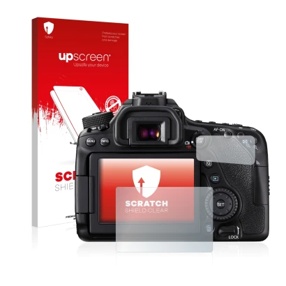 Front side of a product packaging with the brand logo upscreen. Next to it is the device Canon EOS 80D shown with the correspo