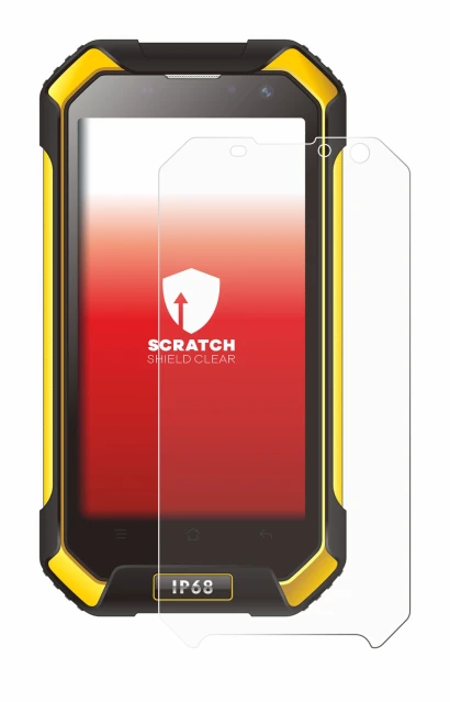 Image of the device Blackview BV6000 with a wide variety of screen protectors.