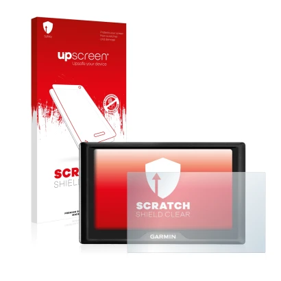 Front side of a product packaging with the brand logo upscreen. Next to it is the device Garmin Drive 50 LM shown with the cor
