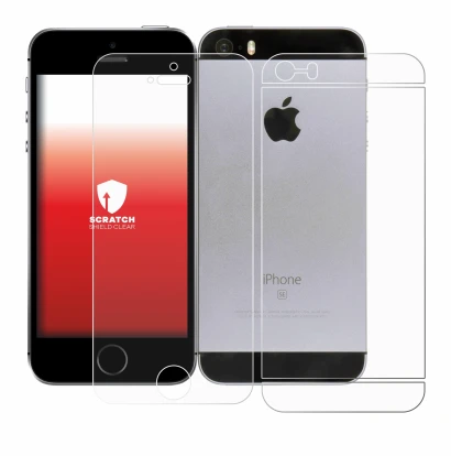 Image of the device Apple iPhone SE 2016 (Front+Back) with a wide variety of screen protectors.