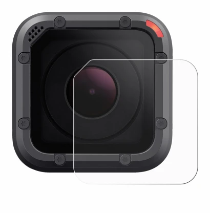 Image of the device GoPro Hero 5 Session Lens (housing) with a wide variety of screen protectors.
