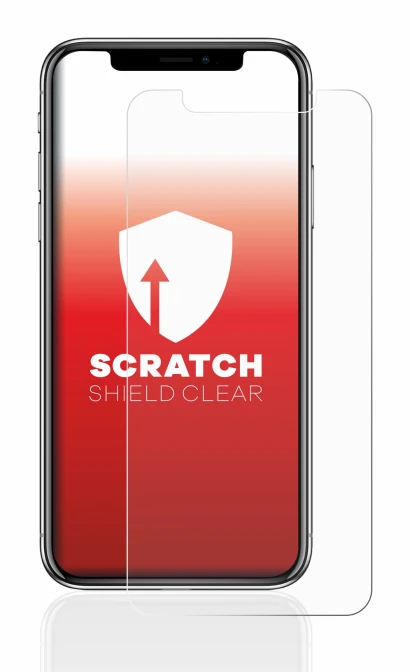 Image of the device Apple iPhone X with a wide variety of screen protectors.