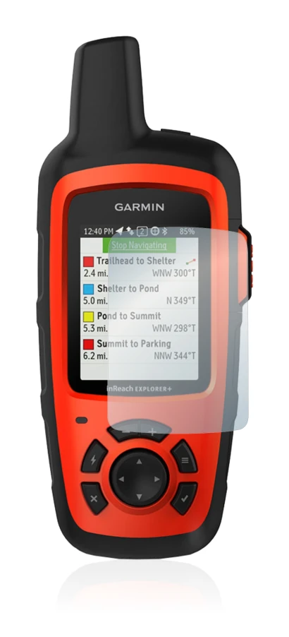 Image of the device Garmin inReach Explorer+ with a wide variety of screen protectors.