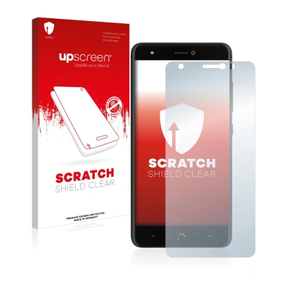 Front side of a product packaging with the brand logo upscreen. Next to it is the device BQ Aquaris X shown with the correspon