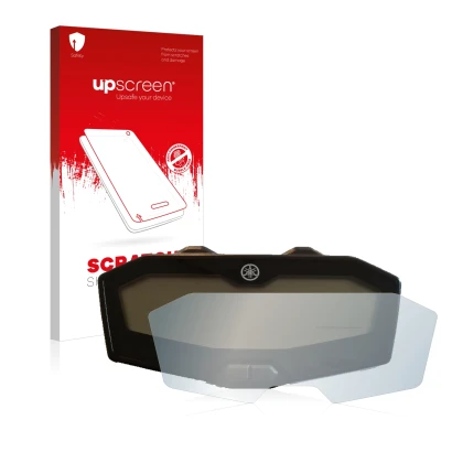Front side of a product packaging with the brand logo upscreen. Next to it is the device Yamaha MT-07 2018-2020 shown with the