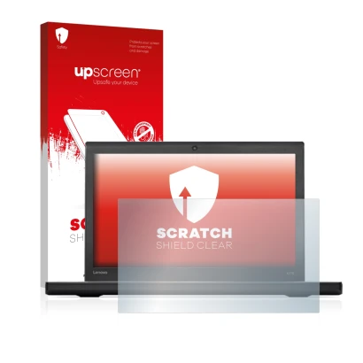 Front side of a product packaging with the brand logo upscreen. Next to it is the device Lenovo ThinkPad X270 shown with the c