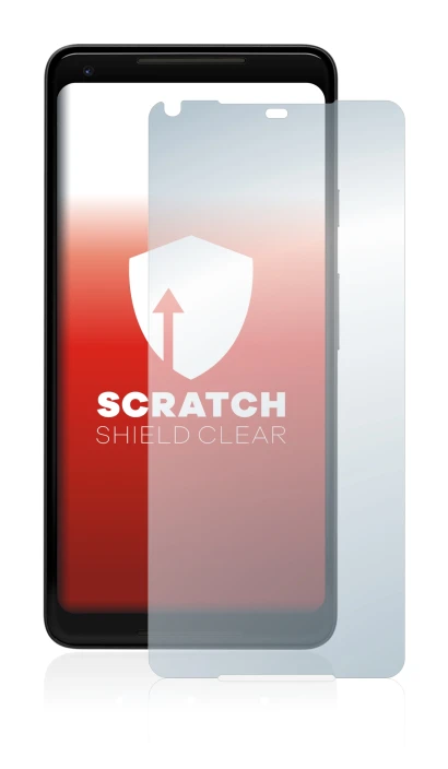 Image of the device Google Pixel 2 XL with a wide variety of screen protectors.